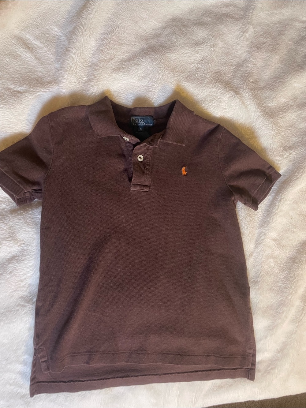 Polo by Ralph Lauren Brown Short Sleeve Polo Shirt for Kids